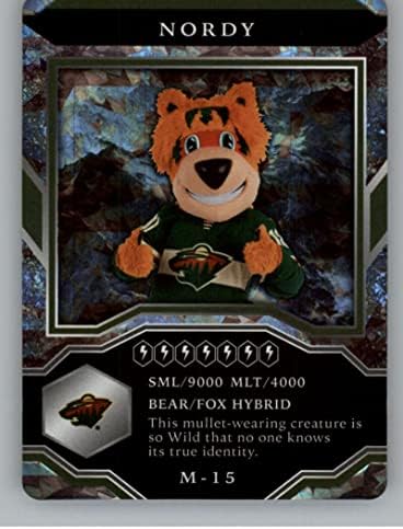 2021-22 MVP MVP MVP CARTAS DE JOGOS DE MASCOT Sparkle M-15 Nordy Minnesota Wild Official NHL Hockey Card em condição bruta