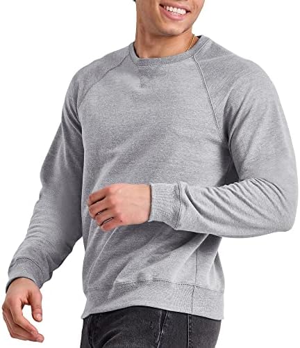 Hanes Men's Crewneck Sweatshirt, Tri-Blend French Terry