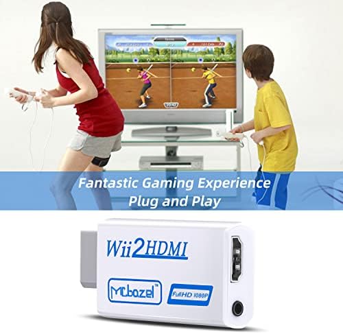 McBazel Wii para HDMI 1080p 720p VÍDEO DE VÍDEO DE VÍDEO DE VIDO E 3,5MMM MODOS DE DISPLAÇÃO Wii NTSC 480i 480p, PAL 576I