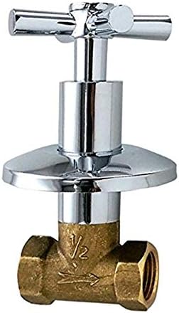 Weirun Brass Brass 1/2 polegada IPS ou G1/2 Chuveiro de água escondida Home Plumbing Desligue a válvula de controle