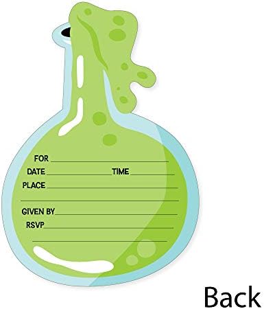 Big Dot Of Happiness Scientist Lab - Convites de preenchimento em forma - Chá de bebê de ciências loucas ou cartões de convite