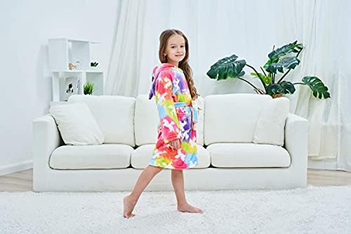 NewPlush Unisex Flanela Unicorn Robes de capuz Unicorns Presentes para meninas