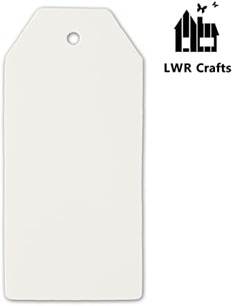 LWR Crafts 100 pendurar etiquetas com cordões de juta 100 pés