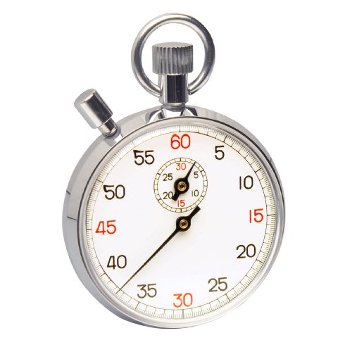 SP Bel-ART, H-B Durac Analog Analog CroMium Plated Stopwatch; Intervalos de 15 minutos, 1/10 de segundo