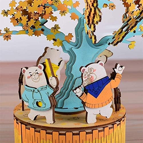 Alremo Huangxing - Música de madeira decoração de brinquedos de aniversário presente para casa decoração de decoração de decoração