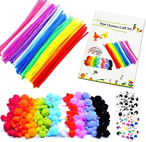 LMATERS DE PIPE ATRAVIDADE COM TUTORIAL DIY, INCLUIMA 200PCS CUMPORES DE PIPE, 200PCS POMPOM