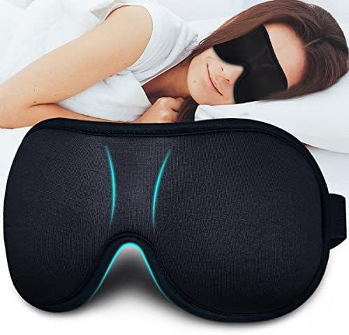Máscara de sono para mulheres homens, máscara de dormir por bloqueio de luz ultrafina, sem pressão nos olhos com contornos