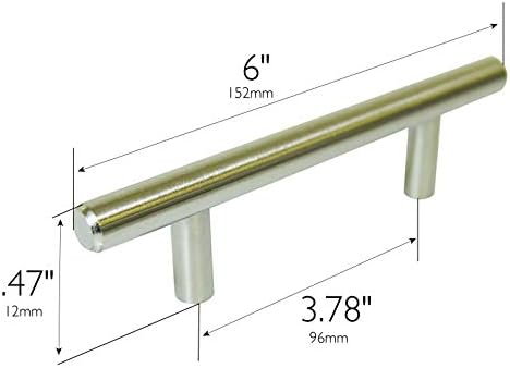 Casa de design 205633 TRUSS PULL 96MM CC. Aço inoxidável, 6