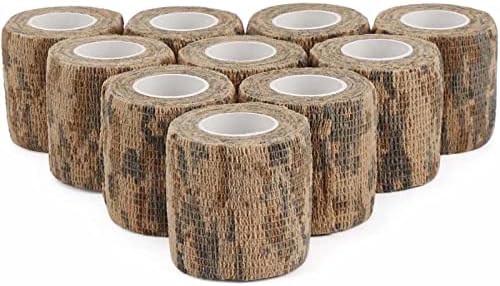 Auto adesivo Bandagem 8 roll fita de camuflagem embrulhada 2 '' x 4,92yd fita camuflada bandagem coesa de caça militar