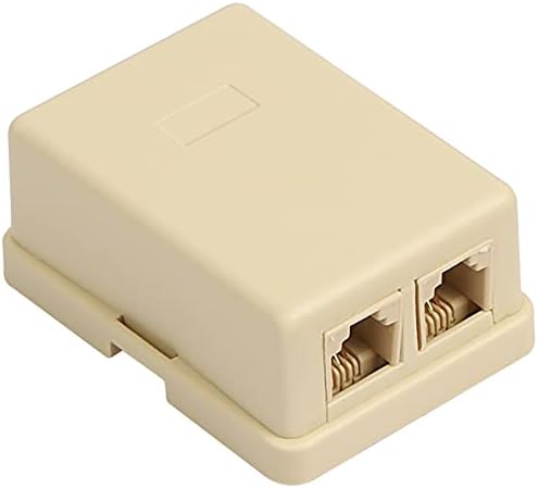 Caixa de montagem de superfície de telefone dupla uvital para RJ11, 6 pinos 4 jactage condutor