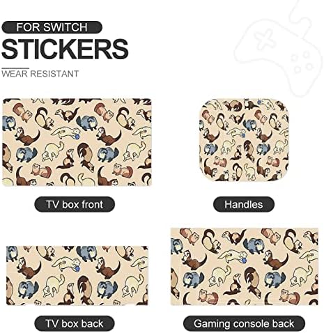 Ferrts Cat Snake Decals Adesivos cobrem placa face protetora da pele para Nintendo Switch