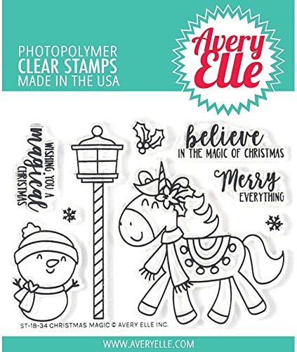 Avery Elle Christmas Magic - Selos claros e conjuntos de matrizes - Pacote de dois itens