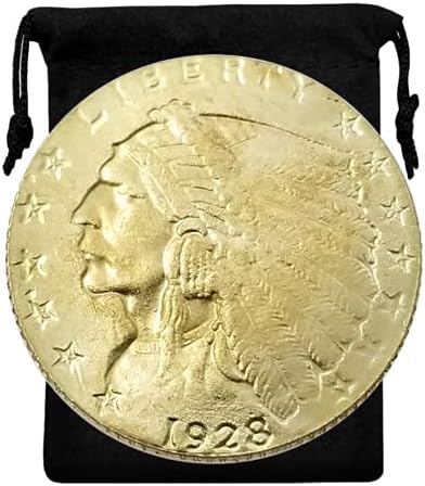 Cópia de kocreat 1928 Indian Head Eagle Gold Coin 2,5 dólares-EUA Moeda Moeda Lucky Coin Hobo Coin Morgan Dollar Replica Collection