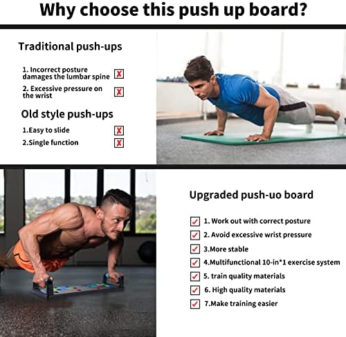 Push -up da UOTA Placa 9 em 1 treino doméstico Equipamento profissional Stand para exercício de piso Grip back sholders sholder