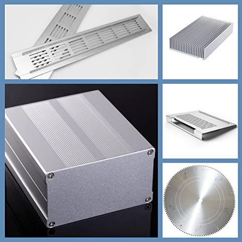 2PACK 6061 Folha de alumínio Metal 12 x 12 x 1/8 polegada, placas de folha de alumínio para serviço pesado com filme de proteção,