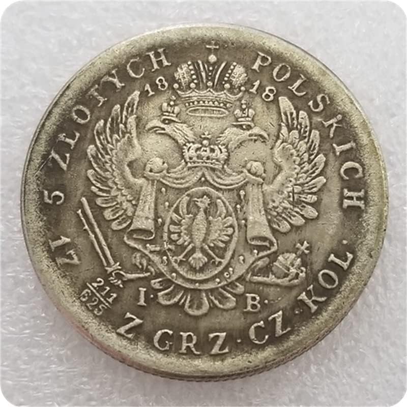 Antigo Artesanato 1818 Coleção de Dólares de Prata Comemorativa Polonês 2281