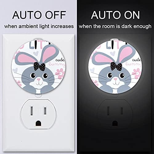 2 Pacote de plug-in Nightlight LED Night Light com sensor de entardecer ao amanhecer para o quarto de crianças, viveiro, cozinha,