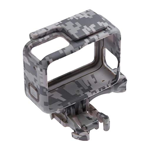 Casa de proteção à prova de choque Caso de borda de borda Montar hard pc capa para GoPro Hero 5 Câmera camuflagem cinza