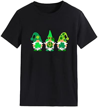 Yubnlvae Saint Patricks Day T-shirt Flag Womens Comfort O pescoço Plus Tamanho Presente Camisas Lucky