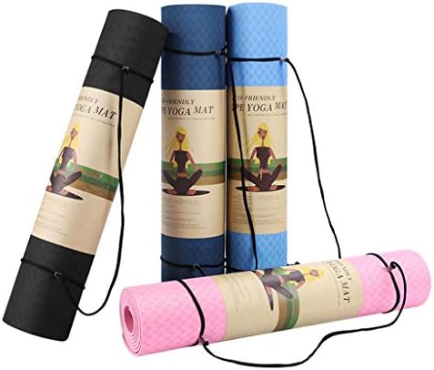 Weiliru Premium TPE Yoga Mat Exercício MAT ECO AMICIAL NON SLIP Fitness Reversível com a correia