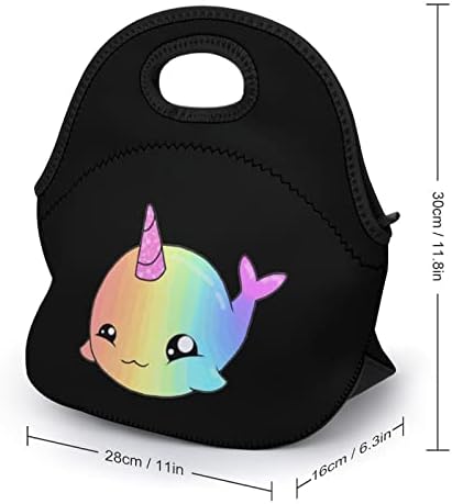 Unicorns Dolphin Lunch Saco de bolsa isolada de refeição reutilizável bolsa de contêiner para piquenique para piquenique na praia