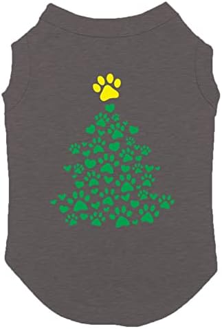 PAW PRIMENTA PRIMEIRA Árvore de Natal - Adorável Pet Love Xmas Dog Shirt
