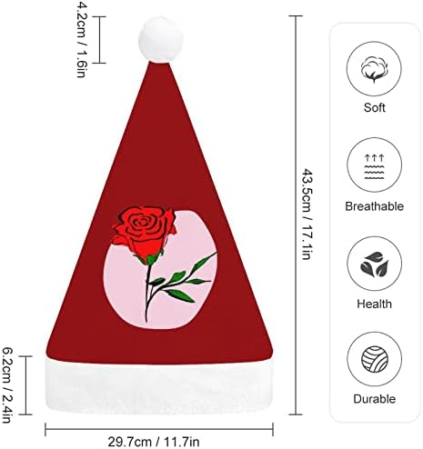 Rose Christmas Hat personalizada Papai Noel Hat Decorações de Natal engraçadas