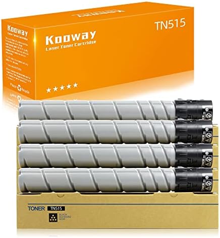Kooway compatível com TN515 TN-515 Substituição do cartucho de toner preto para Konica Minolta Bizhub 458/558 / 24000 páginas