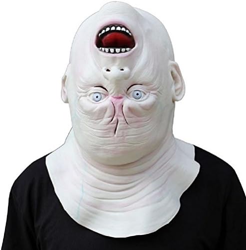 Cosplayjoy Creepy deitar máscaras máscaras de halloween bola chique de cabeça cheia máscara de látex de cosplay adereços de cabeça