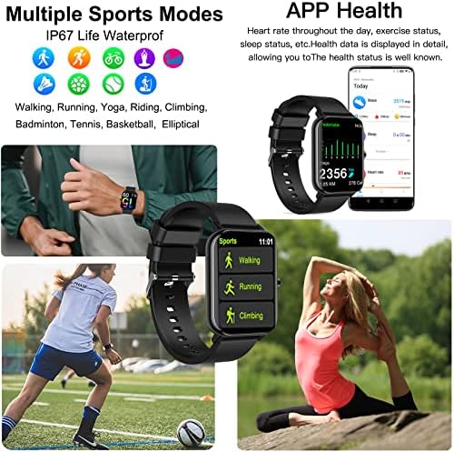 Smart Watch 2022 1,70 '' HD Curved Screen Full Touch Fitness Control Voice Freqüência cardíaca Pressão sanguínea Tracker