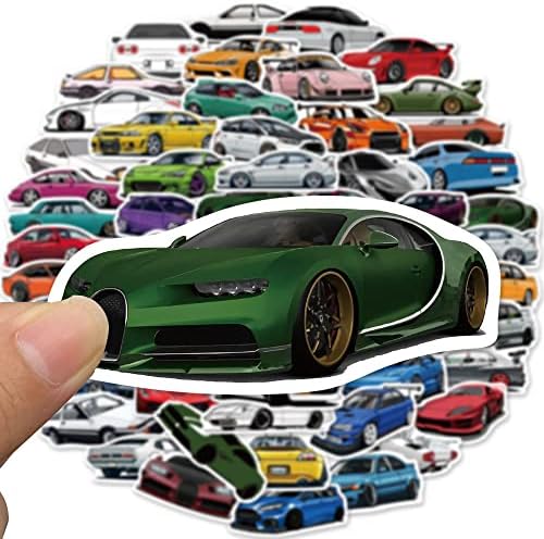 Yiasanly 100 Pack Racing Car adesivos, adesivos de carro à prova d'água para crianças, meninos, meninas, adultos para laptop, guitarra,