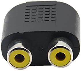 Cablewholesale 3,5 mm estéreo para o adaptador de áudio RCA duplo, fêmea de 3,5 mm para fêmea RCA dupla