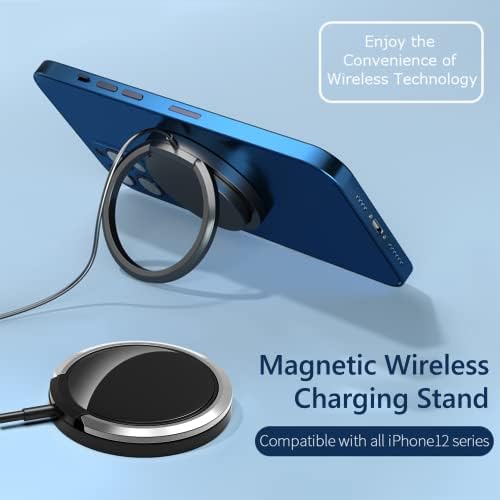 Carregador sem fio magnético, carregador sem fio Fast Wire, 15W, Magnetic I-Watch Charger Pad compatível com o iPhone 13/12 Series,