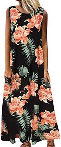 Mulheres plus size o-pescoço o-pescoço floral VINTAGE VINTAGE CURTO MAXI VESTIDO MAXI