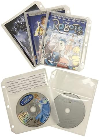 Checkoutstore 50 CD/DVD Branco de meia folha de folha de folha Manga de arquivamento e livreto