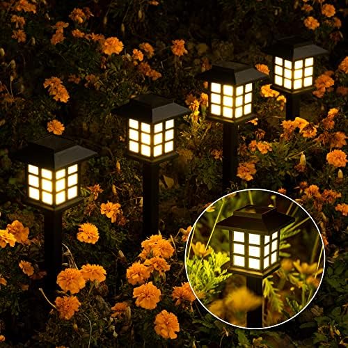 Gigalumi Solar Lights, 16 Pack LED Lights Solar Lights Outdoor Imper impermeável, luzes solares da passarela mantêm 10 horas