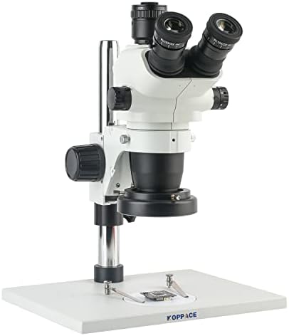 Microscópio estéreo trinocular de Koppace 6.7x-45x lente de zoom contínuo.