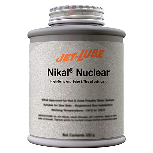 Jet-Lube Nikal nuclear-Anti-Seize | Grau nuclear | Alta temperatura | Flocos de níquel | Grau militar | 1 lb.
