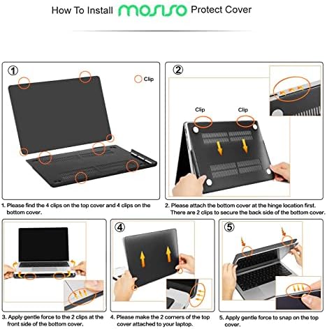 Mosis Compatível com MacBook Pro 14 polegadas Caso 2023 2022 2021 Release M2 A2779 A2442 M1 PRO/MAX CHIP com ID de toque, Casca