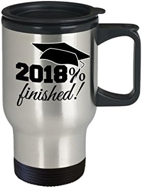 Classe de Idosos de 2018 Presente - 2018% terminou! - 14 onças. Caneca de café para viagens de aço inoxidável para pós