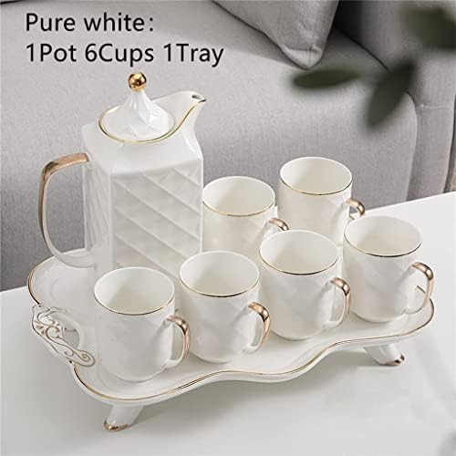 Berbal Tea Pot Argyle Padrão Branco Cerâmica Utilitário Conjunto de chá da tarde Tule de chá de chá de chá de chá em casa Suprimentos