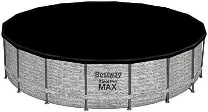 Bestway Steel Pro Max 18 'x 48 ”Round acima do conjunto de piscina do solo | Pool swmiming de quadros apresenta revestimento realista