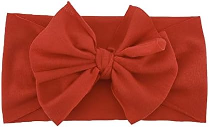 Uikceten Boys Hairband Headwear meninas sólidas meninas infantis bebê malha de malha Bowknot Band da cabeça do bebê Cuidado Baby