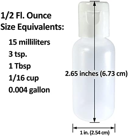 510 garrafas centrais do Mini Squeeze Boston Round com tampas superiores - LDPE Plastic - Made in EUA