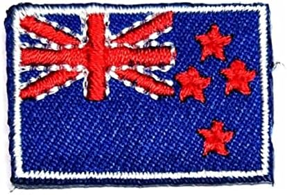 Kleenplus 2pcs. 0,6x1,1 polegada. Mini bandeira da Nova Zelândia Patch country bandeira bordada Applique emblema uniforme Ferro