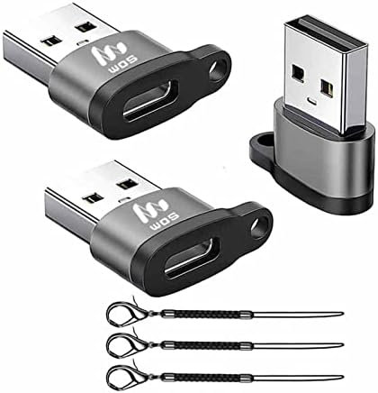 USB C fêmea para USB Um adaptador rápido masculino 3.0, em forma de chaveiro, C para USB Conversor para Apple Watch