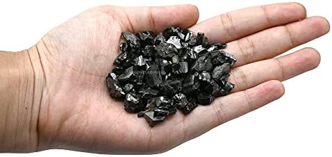 Pedras de elite shungite lascas para comprimidos de purificação de água, pedras de shungita autênticas para a garrafa