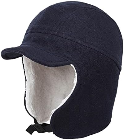 Chapéus de inverno para homens homens grossos e quentes de gorro, cor de cor sólida cor de pescoço mais quente Balaclavas Balaclavas