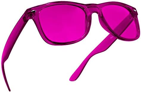 Purple Canyon Magenta Terapia de cor de humor Os óculos de terapia de luz Chakra de cura lentes coloridas de cromoterapia magenta