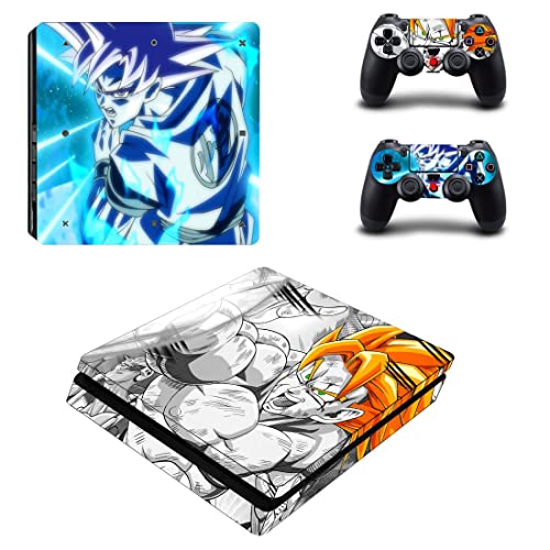 Anime Drago e Balões VIP Son Goku, Vegeta, Super Saiyan PS4 ou PS5 Skin Stick para PlayStation 4 ou 5 Console e 2 Controllers